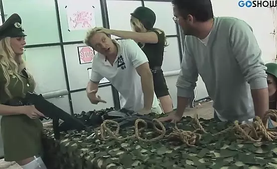 Military Girls Sucking and Fucking Dudes